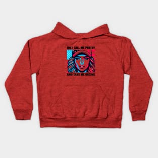 Just Call Me Pretty And Take Me Racing Kids Hoodie